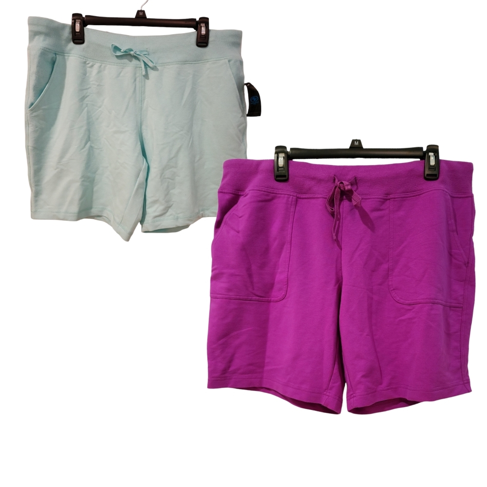 Women's Athletic Works Comfy Shorts Size XL (16-18) Plus size Set of 2
